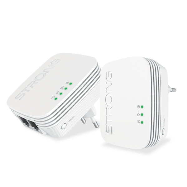 Strong Blanco Powerlwf600duomini Adaptador De Red Powerline 600 Mbit/S Ethernet Wifi 2 Pieza(S) - Imagen 2