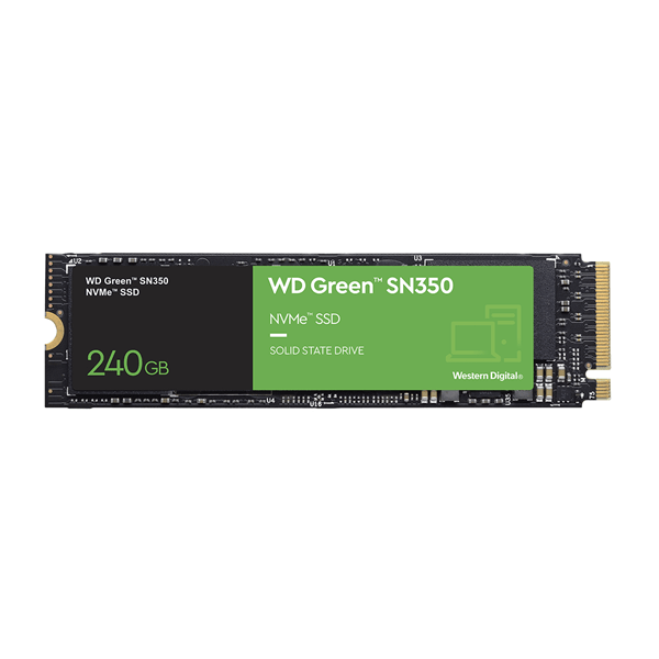 western digital green sn350  ssd 240gb m.2  2400mb s 8gbit s  pci express 3.0 nvme