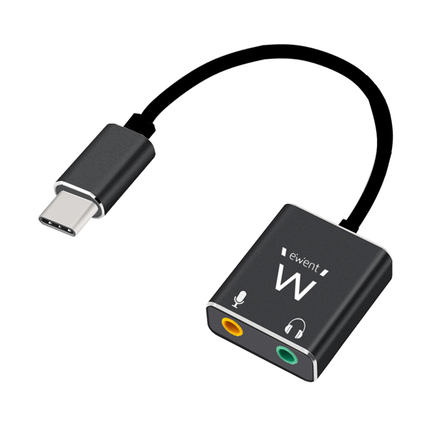 Ewent Adaptador de Audio USB-C a Jack 3.5 Negro - Imagen 3