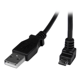 Cable Adaptador 2m USB A Macho a Micro USB B Macho Acodado en angulo h