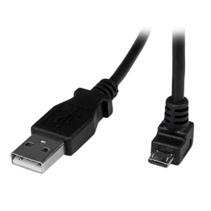 Cable Adaptador 2m USB A Macho a Micro USB B Macho Acodado en angulo h