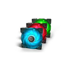 VENTILADOR NOX HUMMER H-SYNC AZUL 12 CM RGB KIT 3 UNIDADES
