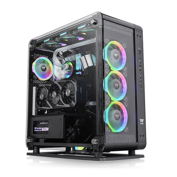 thermaltake  core p6 tempered glass mid tower rgb negro
