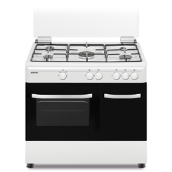 COCINA DE GAS INFINITON CC9060ELP 5 ZONAS COCCION CON PORTABOMBONAS BLANCA
