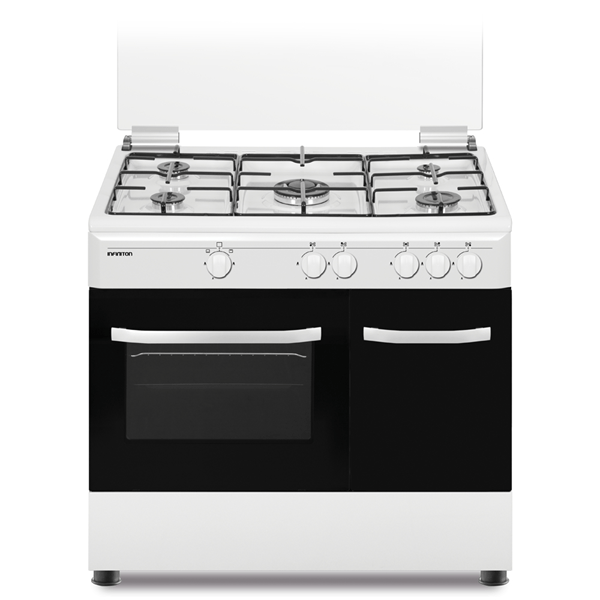 COCINA DE GAS INFINITON CC9060ELP 5 ZONAS COCCION CON PORTABOMBONAS BLANCA