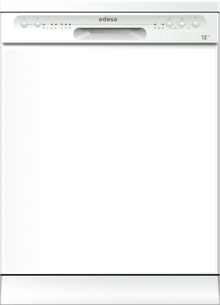 LAVAVAJILLAS 60 CM EDESA EDW-6120 WH E 12 CUBIERTOS BLANCO