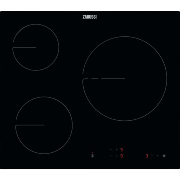 Zanussi Vitroceramica Independiente Radiantes Zhrx639k 3 Zonas Coccion Ancho 60 Cm