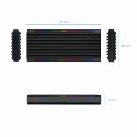 Miniatura 4 de CAJA SSD TOOQ M.2 TQE-2222B USB3.1 GEN2 NGFF/NVME NEGRA RGB