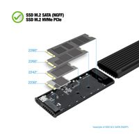Miniatura 5 de CAJA SSD TOOQ M.2 TQE-2222B USB3.1 GEN2 NGFF/NVME NEGRA RGB