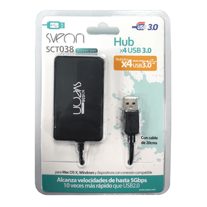 SveonHub USB 3.0 con 4 puertos de conexión SCT038
