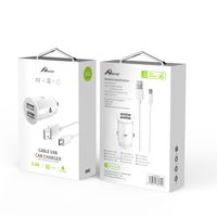 Miniatura 3 de Home Serie Enjoy YCC 01M Adaptador de coche USB  2 USB x 5V 2 4A con cable Micro USB