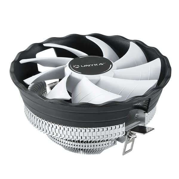 ventilador con disipador para cpu unyka jotun df 120 white de perfil bajo 120mm 9 aspas multi socket
