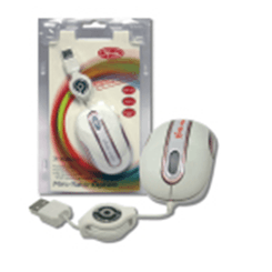 RATON 3FREE OPTICO MINI RETRACTIL BLANCO/ROSA