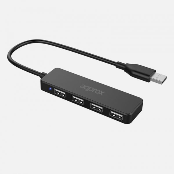 APPROX Adaptador 4 Puertos USB 2.0 Hub