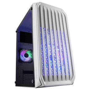 CAJA MICROATX COMPACTA MARS GAMING MC-S2 WHITE FRONTAL CON VENTILADOR FRGB  VENTANA LATERAL SIN FUENTE DE ALIMENTACION
