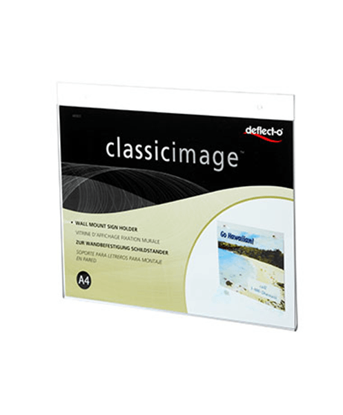 EXPOSITOR DE PARED FORMATO A4 HORIZONTAL DEFLECTO 46901