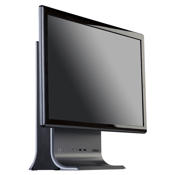 caja itx  all in one hiditec d-1 sin fuente chasis vertical con soporte vesa  conexiones frontales 2xusb audio sin fuente de alimentacion