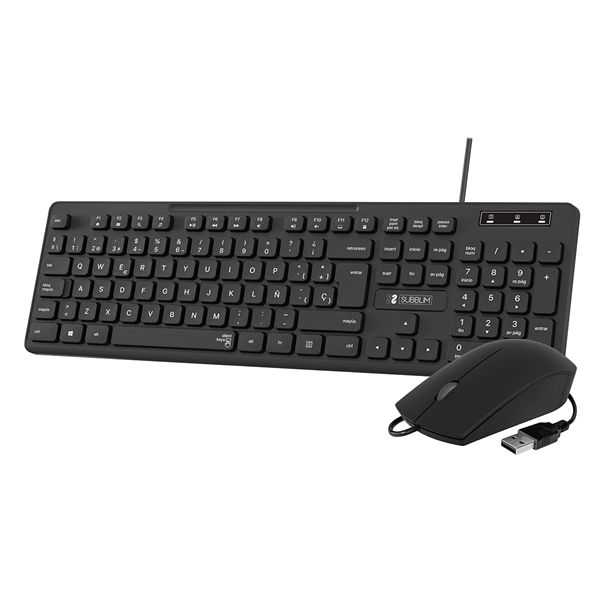 COMBO SUBBLIM BUSINESS SLIM SILENCIOSO CON CABLE