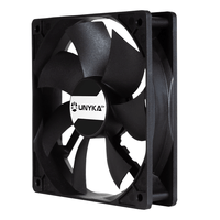 Miniatura 1 de VENTILADOR INTERNO UNYKA 120mm DOBLE BOLA CONNECTOR 4 PINES CON CONTROL DE TEMPERATURA