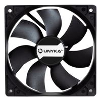 Miniatura 5 de VENTILADOR INTERNO UNYKA 120mm DOBLE BOLA CONNECTOR 4 PINES CON CONTROL DE TEMPERATURA