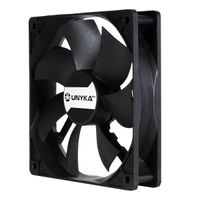Miniatura 6 de VENTILADOR INTERNO UNYKA 120mm DOBLE BOLA CONNECTOR 4 PINES CON CONTROL DE TEMPERATURA