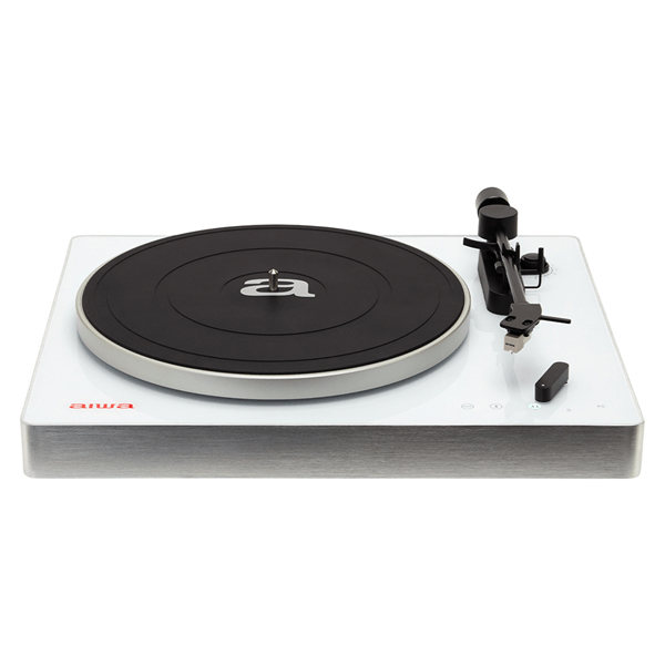 TOCADISCOS BLUETOOTH AIWA APX-680BT WHITE ALTA PRECISION BT 5.0 PLATO DE METAL 27.5cm TRES VELOCIDADES 33, 1/3 ,45 RPM LECTOR GRABADOR USB/SD