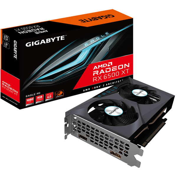 tarjeta grafica 4gb amd gigabyte radeon rx 6500 xt eagle pcx3.0 gddr6 hdmi-dport