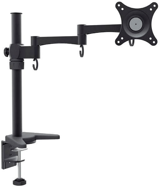 SOPORTE DE MESA PARA MONITOR DE 10" - 27" BRAZO CON 2 CODOS Y SOPORTE ORIENTABLE MAX. VESA 100x100 HASTA 10KG