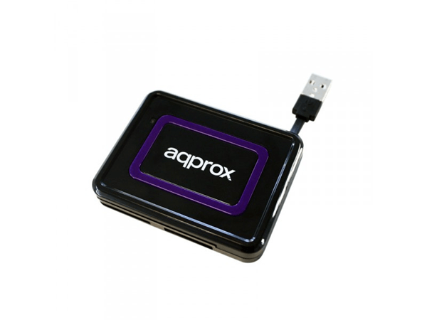 LECTOR MULTITARJETA APPROX USB2.0 APPCRDNIB NEGRO + LECTOR DNI + SIM