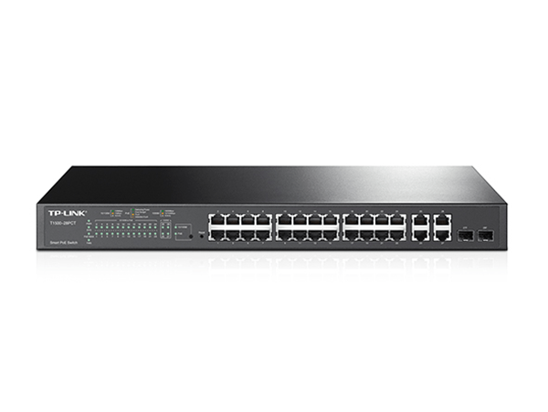 TP-LINK JETSTREAM 24-PORT 10/100 MBPS + 4-PORT GIGABIT SMART SWITCH WITH 24-PORT POE+ TL-SL2428P