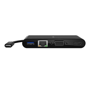 ADAPTADOR MULTIMEDIA BELKIN AVC005BTBK USB-C A USB-A 3.0 , ETHERNET, VGA Y HDMI (4K) COLOR NEGRO