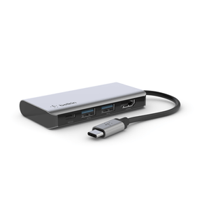 ADAPTADOR MULTIMEDIA BELKIN AVC006BTSGY USB-C A USB-C PD 2XUSB 3.0 HDMI 4K 100W