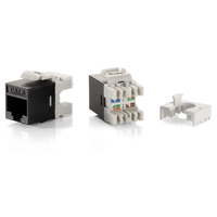 Miniatura 1 de KIT 8 UDS CONECTOR HEMBRA RJ45 UTP CAT6 SLIM PANEL KEYSTONE