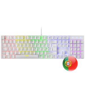 MARS GAMING MK422 MECHANICAL KEYBOARD, ANTI-DUST RED, FRGB, WHITE, PORTUGUESE