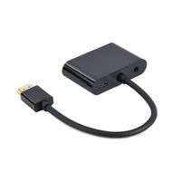 Miniatura 4 de HDMI MACHO A HDMI HEMBRA + VGA HEMBRA + CABLE ADAPTADOR DE AUDIO NEGRO