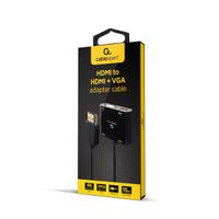 Miniatura 6 de HDMI MACHO A HDMI HEMBRA + VGA HEMBRA + CABLE ADAPTADOR DE AUDIO NEGRO