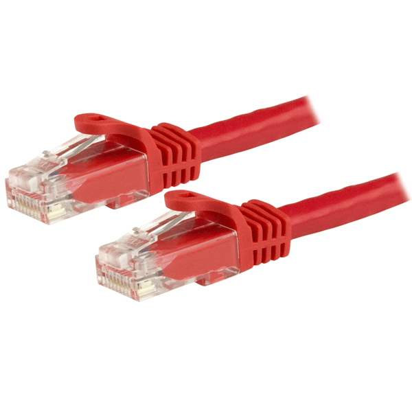 cable 1m rojo cat6 snagless