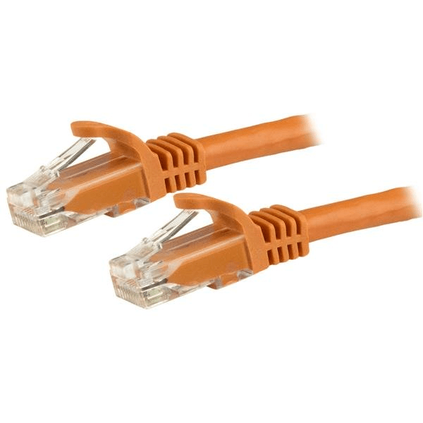 1M CAT6 ORANGE SNAGLESS GIGABIT ETHERNET RJ45 CABLE MALE TO MA LE