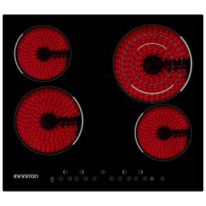 VITROCERAMICA INDEPENDIENTE RADIANTES INFINITON VIT4T23 4 ZONAS COCCION ANCHO 60 CM