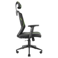 Miniatura 6 de SILLA ERGONOMICA MARS GAMING MGC-ERGO NEGRA CON DETALLES EN VERDE RESPALDO EN MALLA TRANSPIRABLE AJUSTE LUMBAR-CERVICAL-REPOSABRAZOS