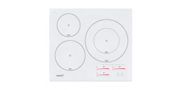 Cata Vitroceramica Induccion Insb 6030 Wh 3 Zonas Coccion Ancho 59 Cm