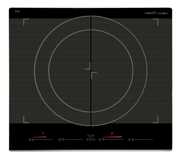 Cata Vitroceramica Induccion 08026002 Induccion Giga 600 Bk 4 Zonas Coccion Ancho 60 Cm