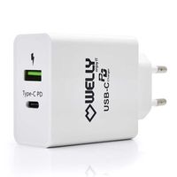 Miniatura 2 de Cargador de pared welly enjoy usb tipo-c pd con carga rapida 3.0 36w blanco WY11100