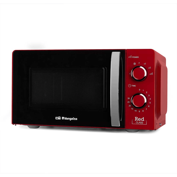 HORNO MICROONDAS SIN GRILL ORBEGOZO MI2121 20 LITROS ROJO