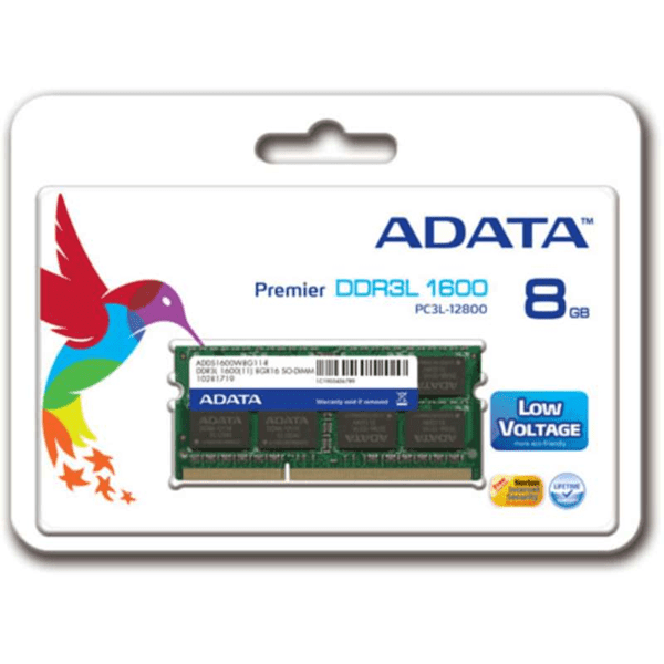 MEMORIA RAM ADATA Premier 8GB DDR3L 1600Mhz (1x8) CL11