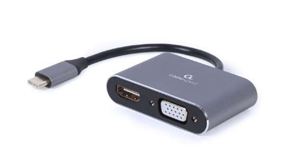 Gembird Adaptador USB Type-C a HDMI /VGA Gris