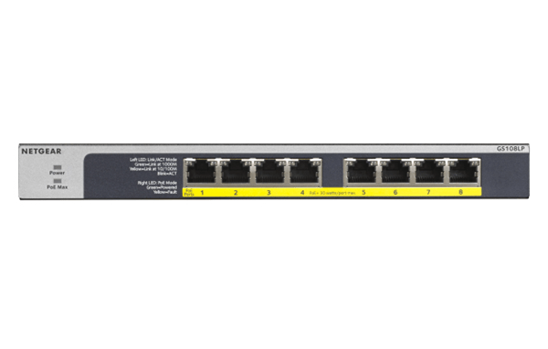8-port flex unmanaged switch gigabit ethernet poe poe+ in