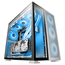 Caja MARS GAMING  MC-NOVA Torre Gaming Custom XXL E-ATX Aluminio Aeroespacial Doble Ventana Completa Cristal Templado Estructura Doble Cámara USB-C  Aluminio, Negro