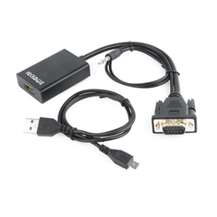 ADAPTADOR GEMBIRD VGA A HDMI 0,15M CON AUDIO 3.5MM