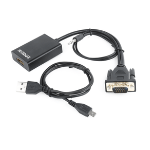 ADAPTADOR GEMBIRD VGA A HDMI 0,15M CON AUDIO 3.5MM